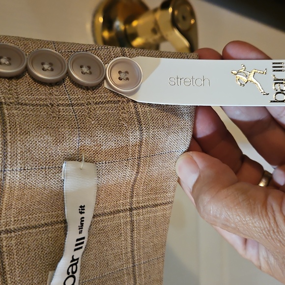 Bar III Light Tan Plaid Blazer  Size 38S - New W/ Tags - Picture 2 of 7